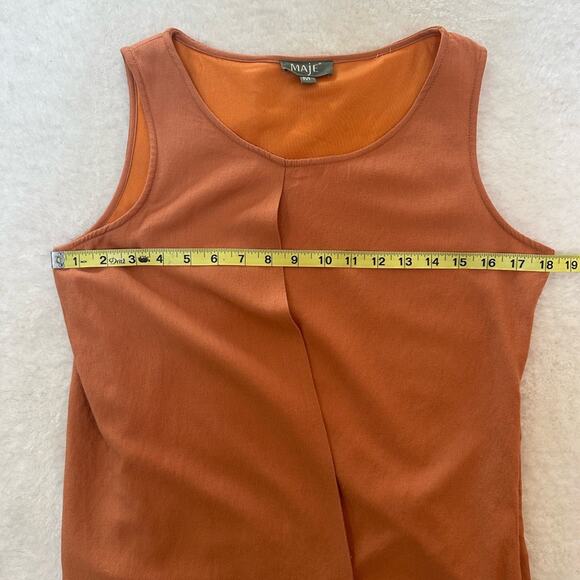 Maje silk blend earth toned dress. Size medium. - Picture 6 of 7